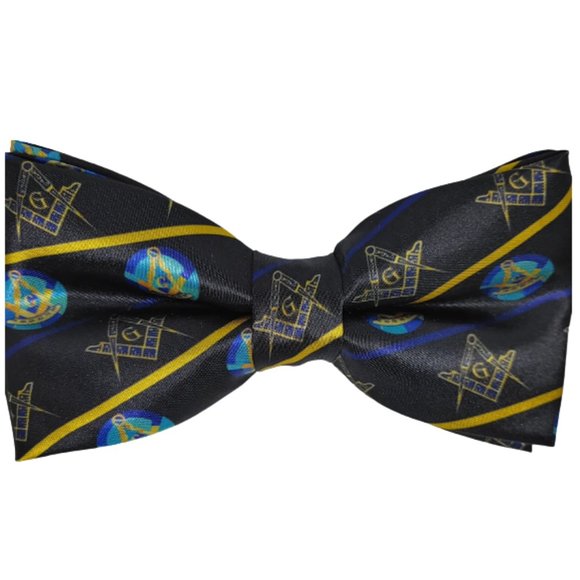 Masonic Freemason Lodge Attire bow tie, Masonic Compass & Square - Picture 1 of 1
